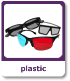 plastic 3d szemveg